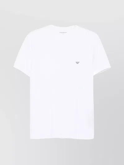 Emporio Armani Crew Neck Short Sleeve T-shirt Design In White