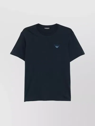 Emporio Armani Men's Logo Cotton T-shirt In Blue