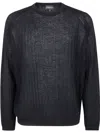 Emporio Armani Men's Lyocell Pullover Sweater In 蓝色