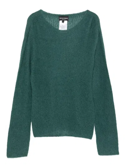 Emporio Armani Crew-neck Sweater In Green