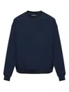 Emporio Armani Crew-neck Sweatshirt In Blue
