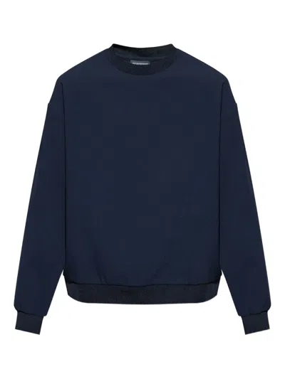 Emporio Armani Crew-neck Sweatshirt In Blue