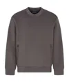 Emporio Armani Travel Essentials Sweatshirt In Double Jersey In Gray