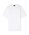 Emporio Armani Asv Domed Logo Pima-jersey T-shirt In White
