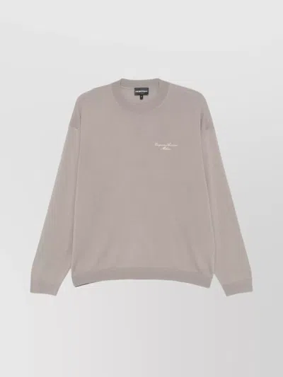 EMPORIO ARMANI CREW NECK WOOL BLEND SWEATER