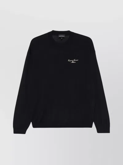 Emporio Armani Men's Wool Blend Sweater In Blue