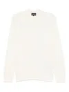 Emporio Armani Wool Crewneck Jumper In Neutral