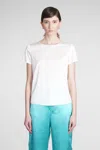 Emporio Armani Crewenck Short-sleeved T-shirt In Bianco