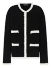 Emporio Armani Fringe-trim Ottoman Ribbed Blazer
