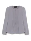 Emporio Armani Stylish Polyester Jacket In Gray