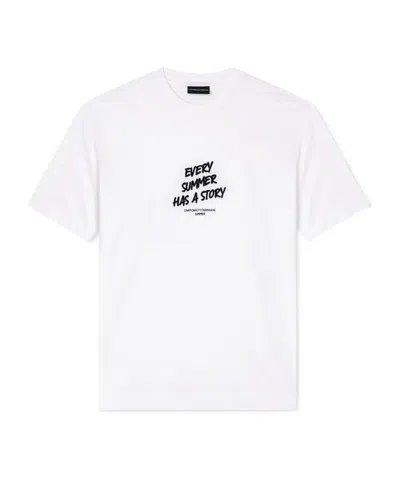 Emporio Armani Crewneck Short-sleeved T-shirt In White
