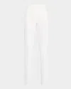 Emporio Armani Cropped Slim-fit Waffle Trousers In White