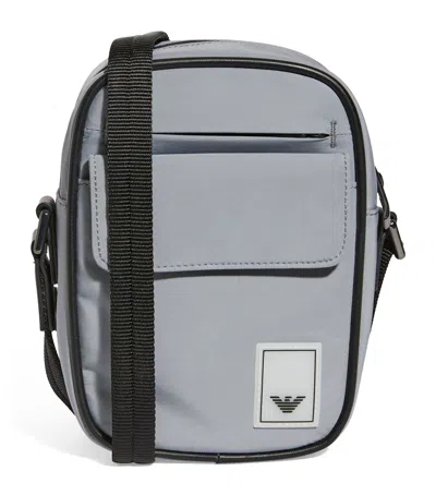 Emporio Armani Cross-body Tech Case In Gray