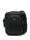 Emporio Armani Logo-plaque Leather Messenger Bag