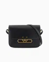 Emporio Armani Logo-plaque Shoulder Bag In Black