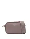 Emporio Armani Taupe Logo Crossbody Bag In Gray