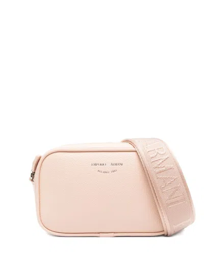 Emporio Armani Camera Shoulder Bag Adjustable Strap Design In Pink