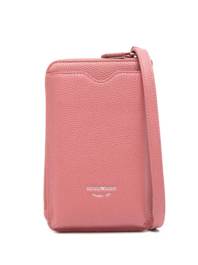 Emporio Armani Crossbody Phone Case In Pink
