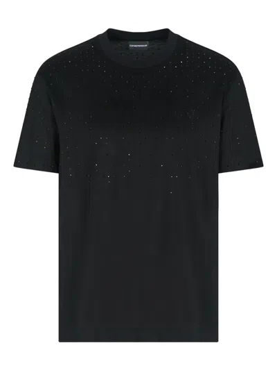 EMPORIO ARMANI CRYSTAL-EMBELLISHED T-SHIRT