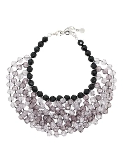 EMPORIO ARMANI CRYSTAL-FACETED BEADED NECKLACE