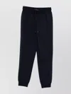 Emporio Armani Cuffed Hems Lounge Trousers In Black