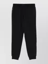 Emporio Armani Cuffed Hems Lounge Trousers In Black