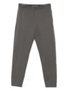 Emporio Armani Relaxed Fit Trousers Cuffed Hems In Gray