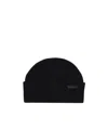 Emporio Armani Curled Pure Wool Cap In Black