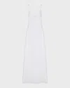 Emporio Armani Cutout Column Maxi Dress In White
