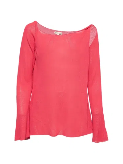 Pre-owned Emporio Armani Cut-out Detail Blouse In Pink