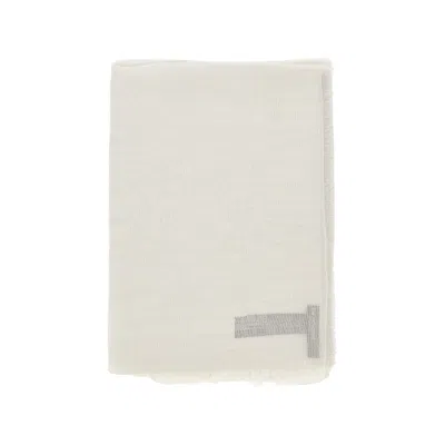 Emporio Armani Dal And Cotton-blend Scarf In Beige