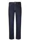 Emporio Armani Dark Blue Slim Jeans In Blue