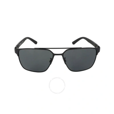 Emporio Armani Dark Gray Square Men's Sunglasses Ea2134 300187 58 In Black / Dark / Gray