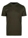 Emporio Armani Logo Cotton Blend T-shirt In Green