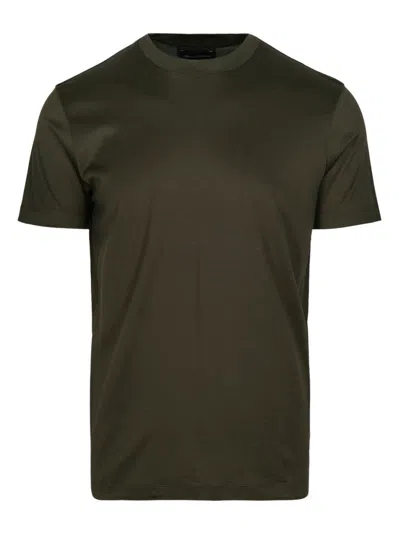 EMPORIO ARMANI DARK GREEN CREWNECK LOGO T-SHIRT