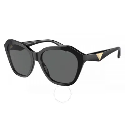 Emporio Armani Dark Grey Irregular Ladies Sunglasses Ea4221f 501787 56