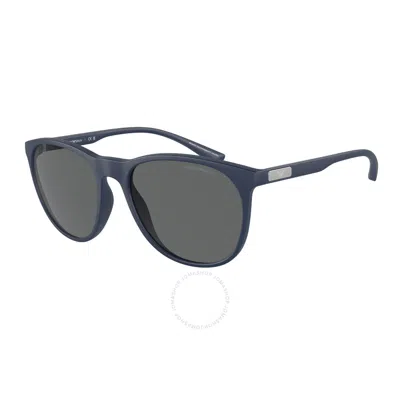 Emporio Armani Dark Grey Phantos Men's Sunglasses Ea4210 576387 56 In Black