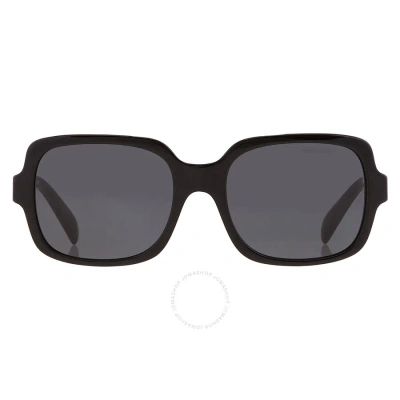 Emporio Armani Dark Grey Square Ladies Sunglasses Ea4195 501787 55 In Dark / Grey