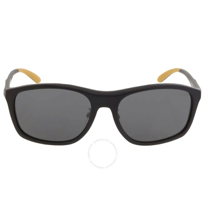 Emporio Armani Dark Grey Square Men's Sunglasses Ea4179f 500187 59 In Black / Dark / Grey