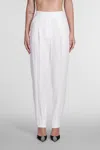 Emporio Armani Pants In Viscose Blend In White