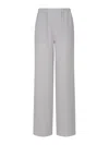 Emporio Armani Official Store Technical Seersucker Trousers With Darts In Grey