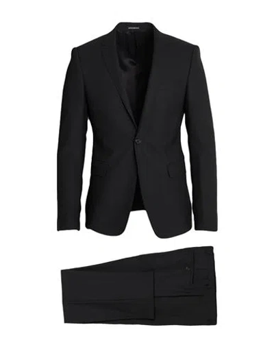 Emporio Armani David Line Man Suit Black Size 44 Virgin Wool