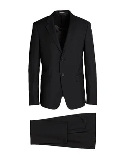 Emporio Armani David Line Man Suit Black Size 46 Wool