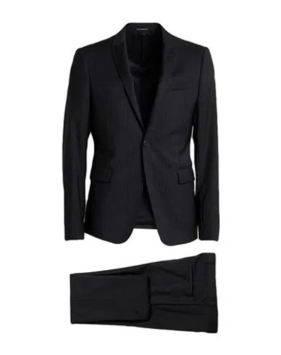 Emporio Armani David Line Man Suit Black Size 48 Virgin Wool