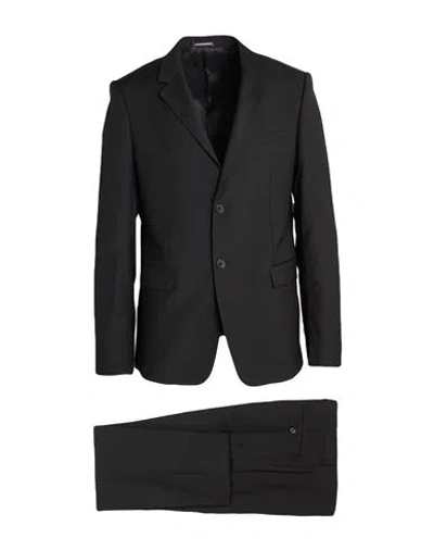 Emporio Armani David Line Man Suit Black Size 48 Wool