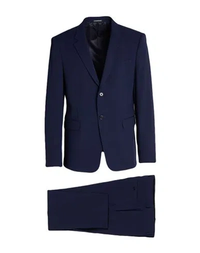 Emporio Armani David Line Man Suit Midnight Blue Size 46 Wool, Polyamide, Elastane