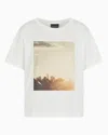 EMPORIO ARMANI DAWN TO DUSK JERSEY T-SHIRT WITH PRINT