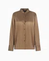 Emporio Armani Dawn To Dusk Pinstriped Acetate-blend Shirt