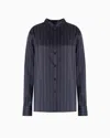 Emporio Armani Dawn To Dusk Pinstriped Acetate-blend Shirt