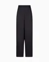 Emporio Armani Dawn To Dusk Pinstriped Acetate-blend Trousers In Black